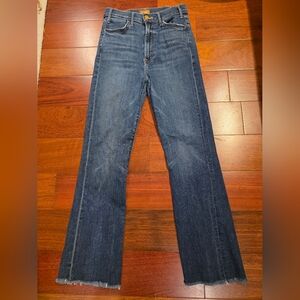 MOTHER The Hustler Ankle Fray Flare Jeans